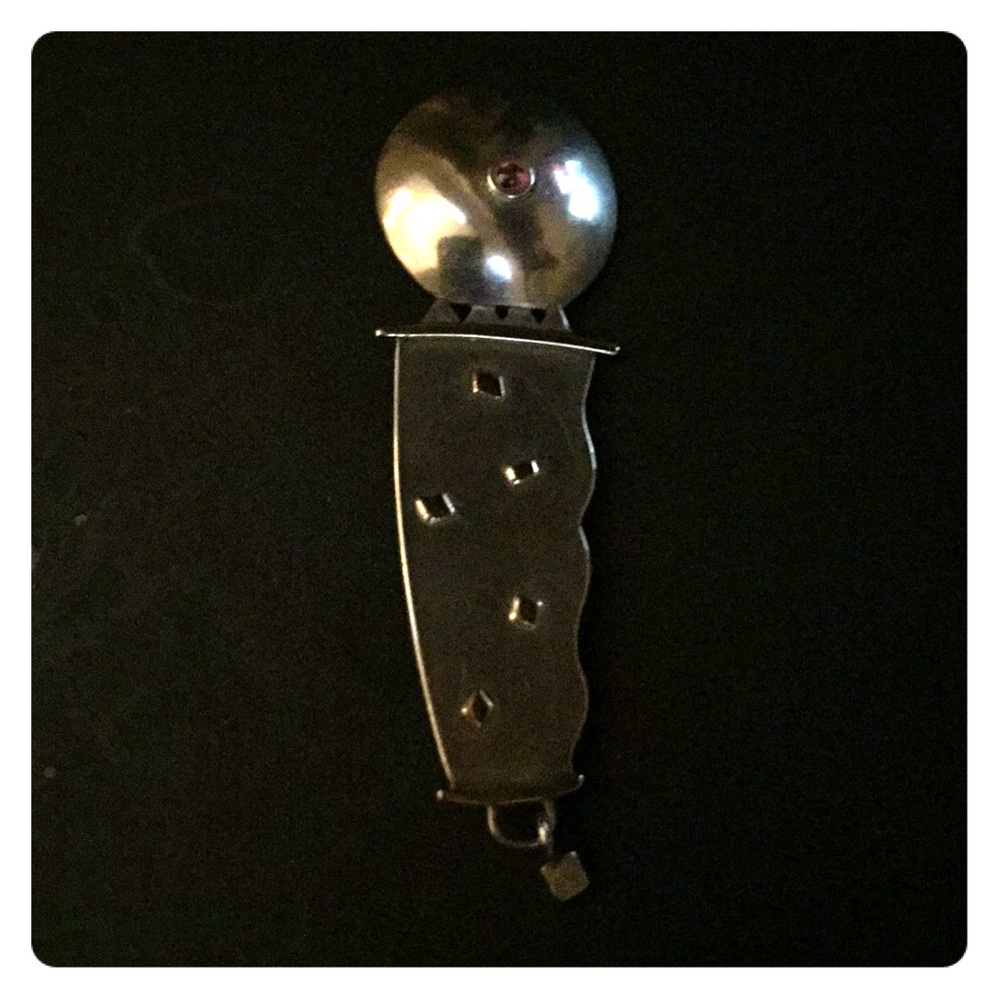 Sterling and 14k pin.
